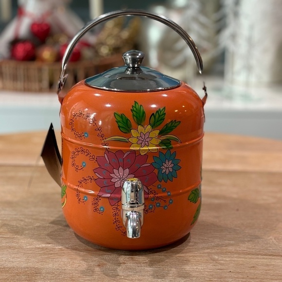 NWT World Market Floral Hand Painted Drink Dispenser - Picture 1 of 9